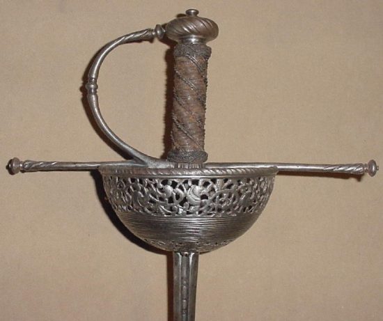 ﻿North Italian Chiseled and Pierced Cuphilt Rapier, ca. 1660