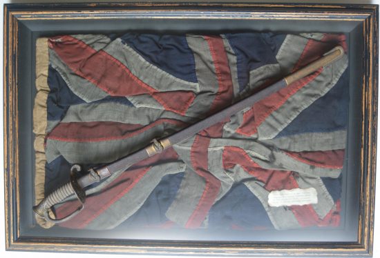 Captured Blockade Runner Flag and Memorabilia of Civil War Naval Officer