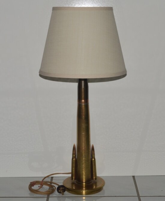 ﻿WWII US Navy Destroyer Trench Art Lamp