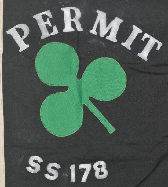 ﻿WWII Submarine Battle Flag, USS Permit, SS-178 - Image 3