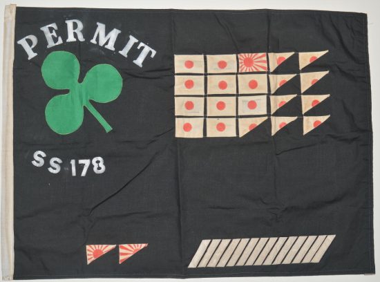 ﻿WWII Submarine Battle Flag, USS Permit, SS-178