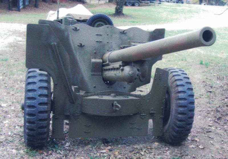 ﻿original Us World War Two M1 57mm Anti Tank Gun And Carriage Antique