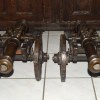 ﻿Pair of Large Early European Bronze Model Cannons, Dated 1671