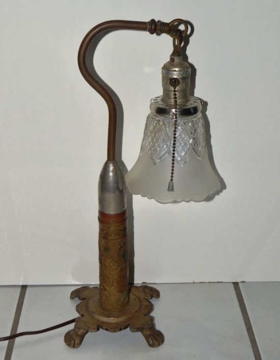 ﻿WWI 1-Pounder Trench Art Lamp