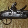 ﻿Exceptional Ottoman Silver-Mounted Flintlock Pistol with Folding Bayonet, ca. 1830 - Image 2