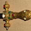 ﻿Lovely 19th C Jeweled European Gothic Revival Dagger - Image 6