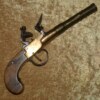 ﻿Brass Flintlock Boxlock Pistol, ca. 1810