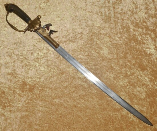 ﻿German Combination Hunting Sword/Flintlock Pistol, Mid-18th C