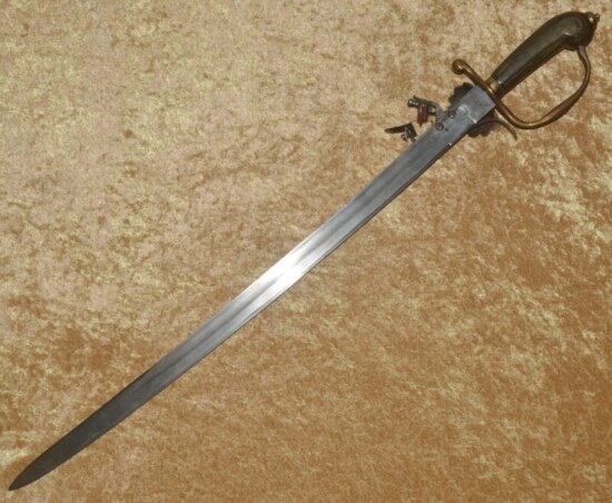 ﻿German Combination Hunting Sword/Flintlock Pistol, Mid-18th C - Image 2