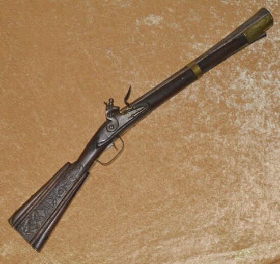 ﻿Flintlock Blunderbuss, Probably Spanish, ca. 1810-20