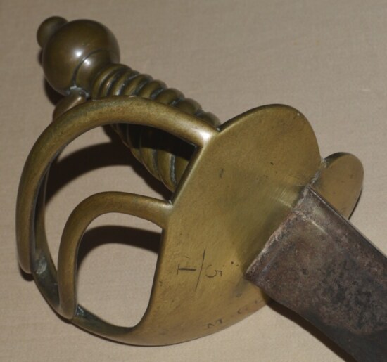 ﻿British 1751 Pattern Infantry Hanger, sword, Glamorgan Militia - Image 6