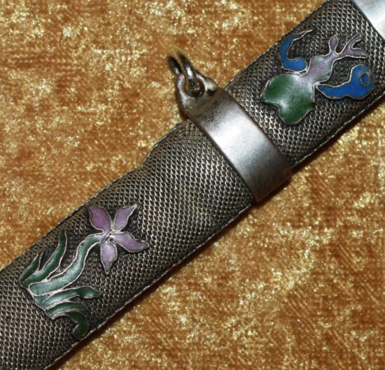 ﻿Silver and Enameled Chinese Qing Dynasty Dagger - Image 8