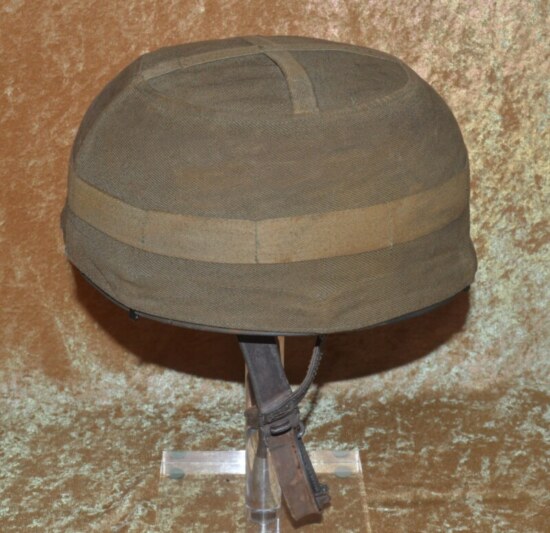 ﻿German M38 Single Decal Luftwaffe Paratrooper Helmet, with Liner and Cover - Image 15