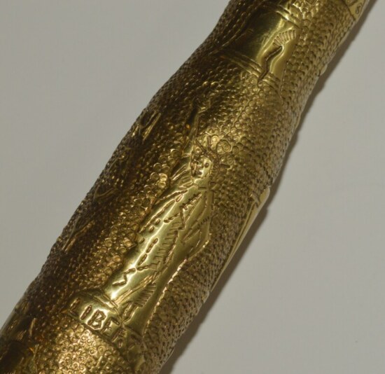 ﻿Signed and Dated WWII US Navy Trench Art Lamp - Image 7