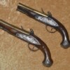 ﻿Silver-mounted Pair of English Flintlock Pistols by Wilson, ca. 1780 - Image 2