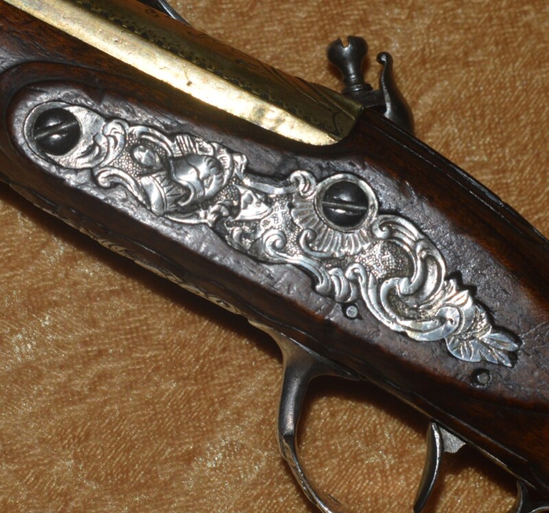﻿Silver-mounted Pair of English Flintlock Pistols by Wilson, ca. 1780 ...