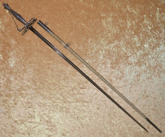 ﻿English Mourning Sword with Original Scabbard, ca. 1800 - Image 11