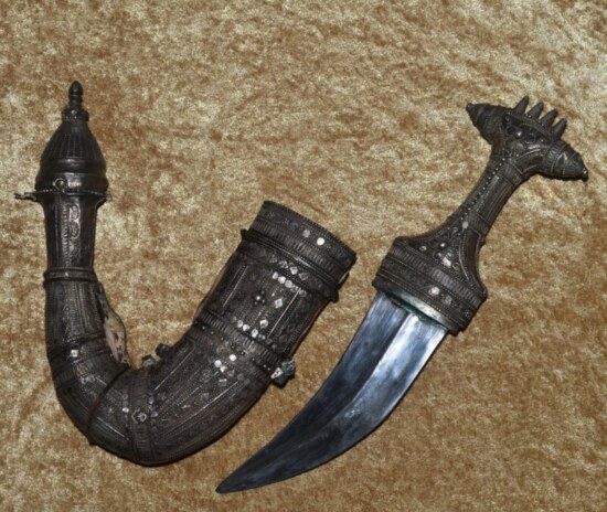 ﻿Arab Silver Mounted Jambiya Dagger, ca. 1880 - Image 2