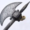 ﻿Silver Damascened Combination Indo-Persian Battle Axe/Stiletto, 19th C - Image 6