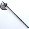 ﻿Silver Damascened Combination Indo-Persian Battle Axe/Stiletto, 19th C - Image 3