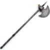 ﻿Silver Damascened Combination Indo-Persian Battle Axe/Stiletto, 19th C - Image 2