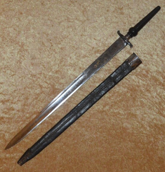 ﻿Long French Plug Bayonet with Scabbard, Mid-18th C - Image 2