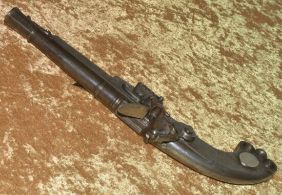 ﻿All-metal Flintlock Pistol in the Style of Scottish Highland Maker Murdoch - Image 6