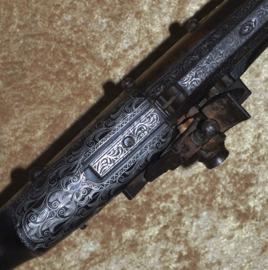 Exceptional Quality Moroccan Mukahla Long Gun, ca. 1800 - Image 5