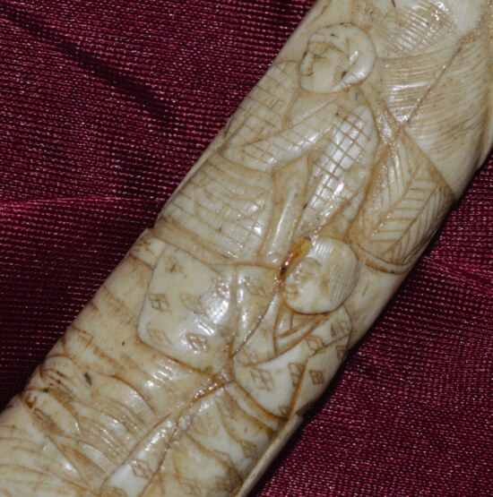 Japanese Carved Bone Wakizashi, 19th C - Image 6