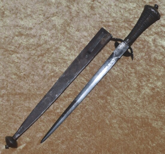 Late 16th C Landsknecht Dagger and Scabbard, Probably German - Image 2