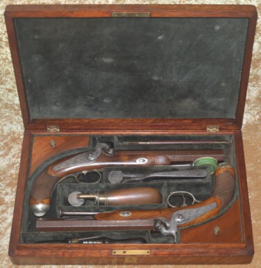 Cased Pair of Percussion Pistols, ca. 1850