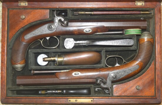Cased Pair of Percussion Pistols, ca. 1850 - Image 2