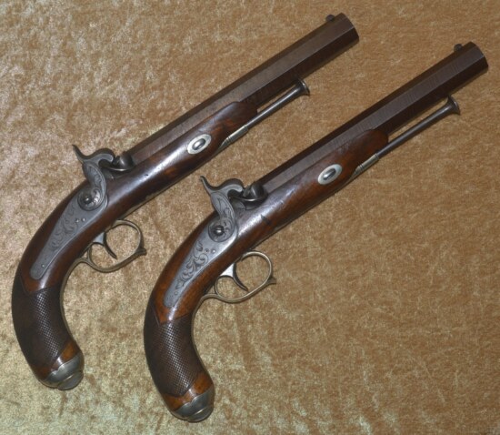Cased Pair of Percussion Pistols, ca. 1850 - Image 3