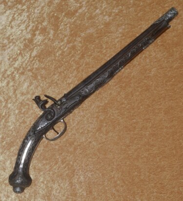 Ottoman Silver-encrusted Flintlock Pistol, ca. 1800