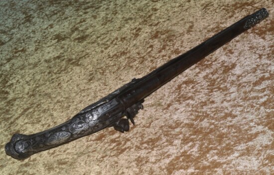 Ottoman Silver-encrusted Flintlock Pistol, ca. 1800 - Image 9
