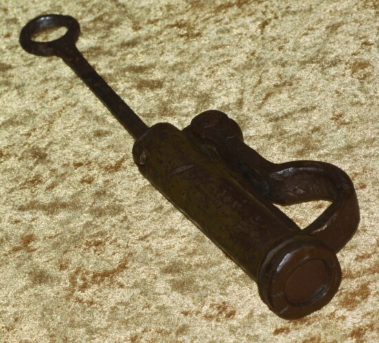 German Padlock with Key, 17th/18th C - Image 4