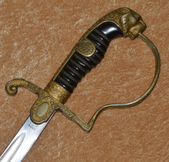 Nazi Army Officer's Lion Head Sword by Eickhorn - Image 2