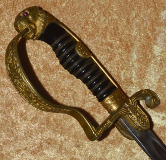 Nazi Army Officer's Lion Head Sword by Eickhorn - Image 3