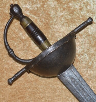 Scarce Portuguese Cuphilt Rapier/Broadsword, Mid-17th C
