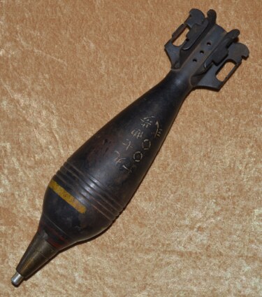 Japanese WWII Type 100 High Explosive Mortar Round, Inert