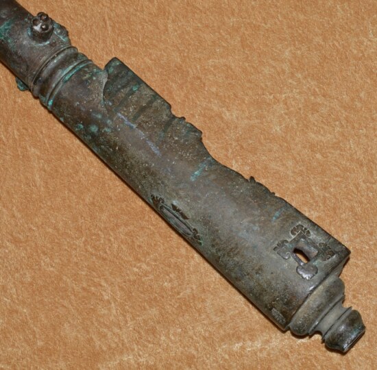 Spanish or Portuguese Breech Loading Bronze Cannon Barrel, 16th C - Image 9