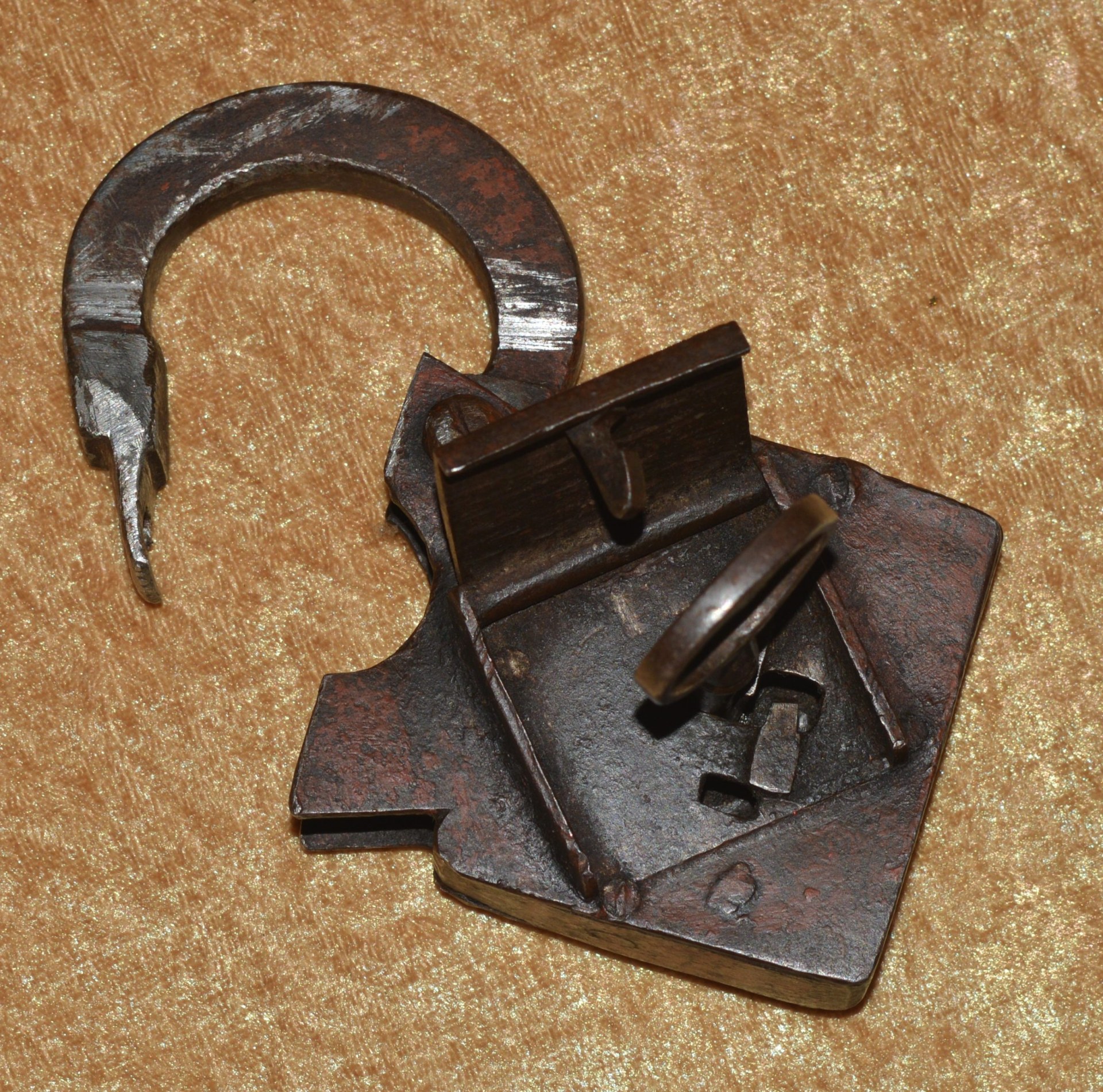German Padlock with Key, 18th C - Image 3