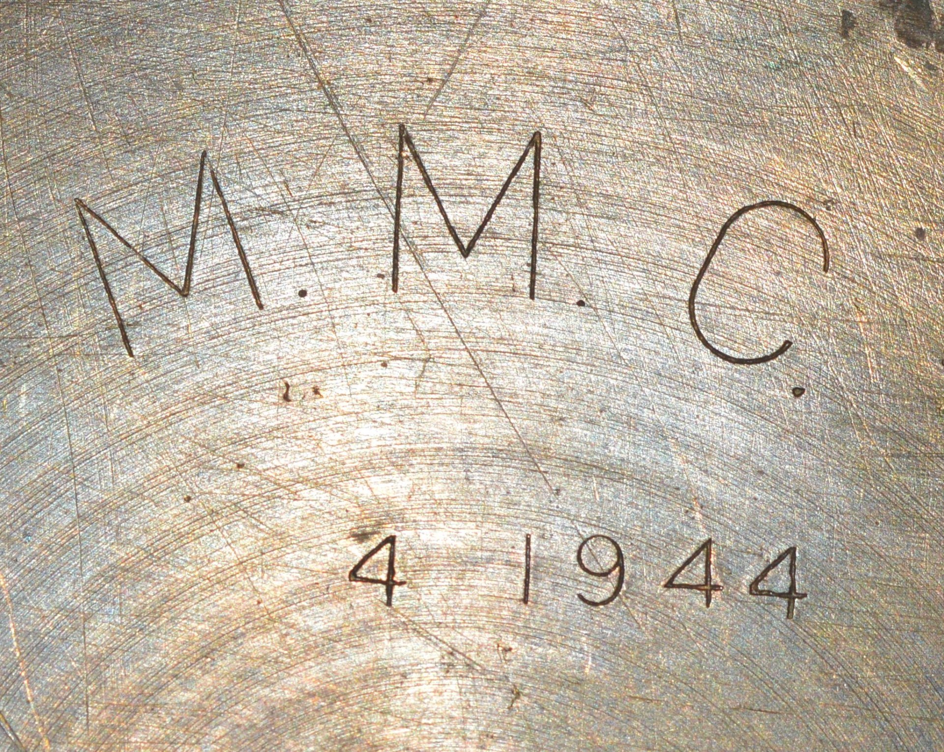 Presentation WWII US Trench Art Ash Tray - Image 4