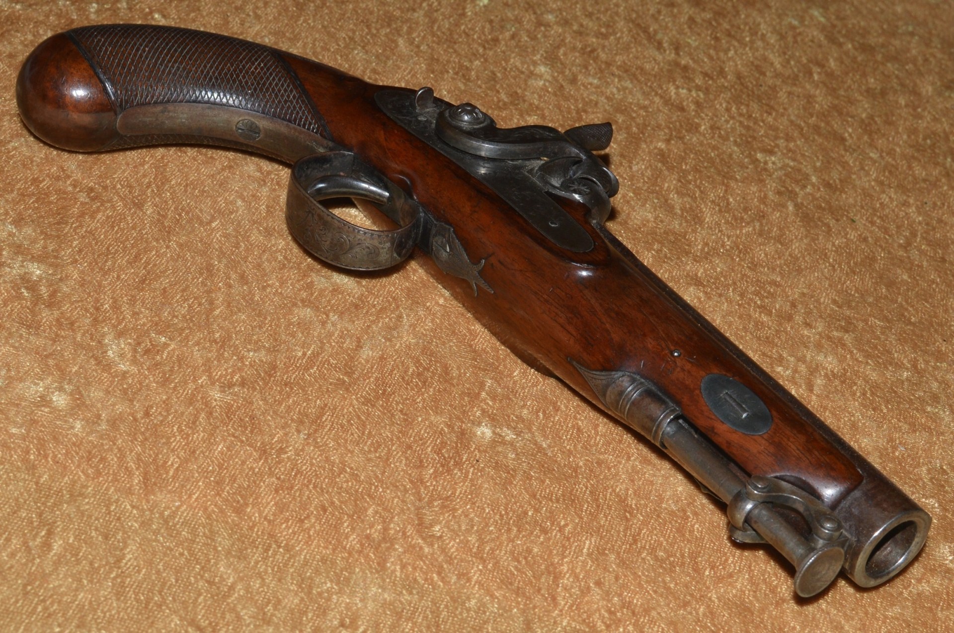 Fine Pair of Cased English Percussion Traveling Pistols, ca. 1820 - Image 6