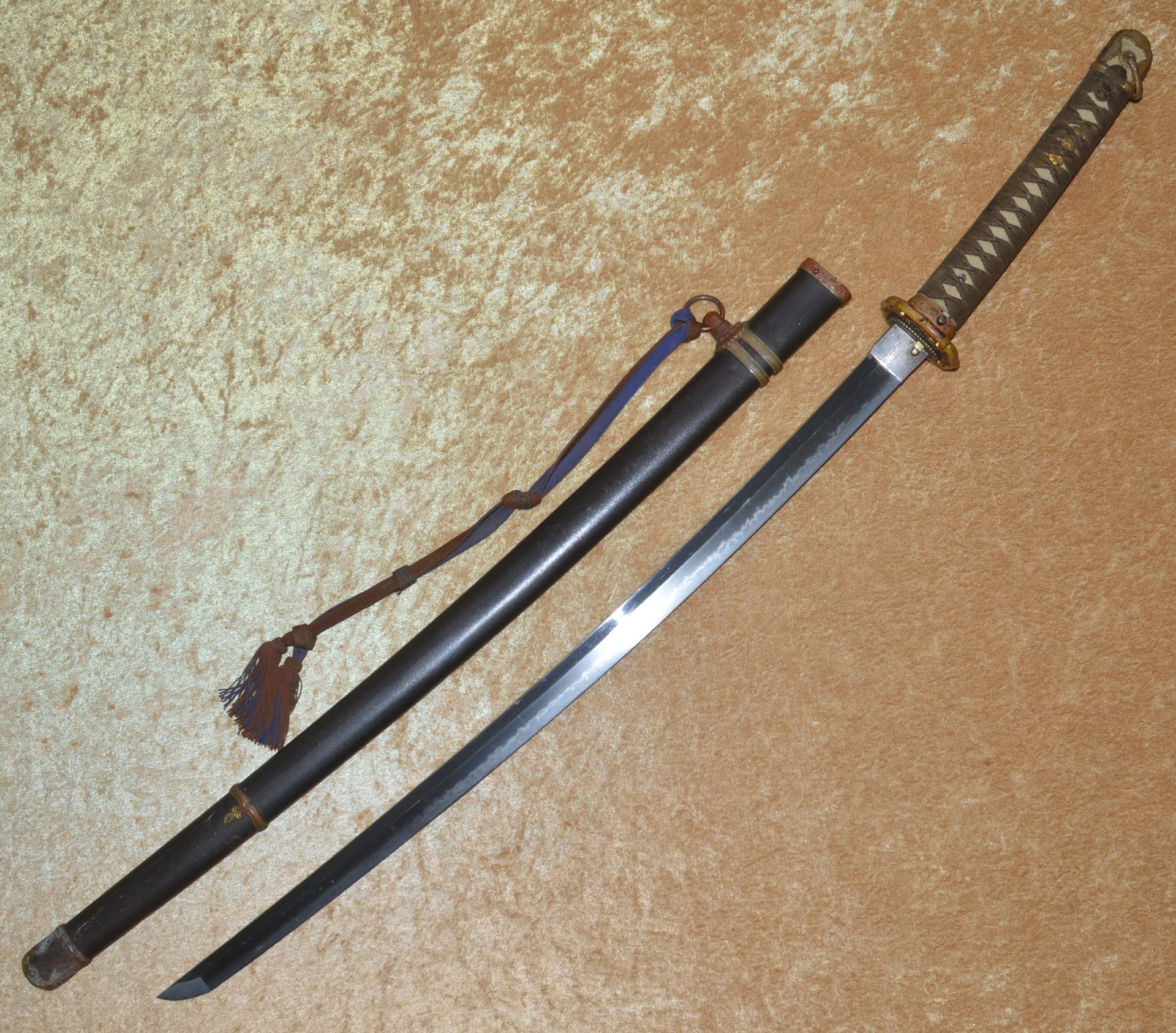 Signed Japanese Shin-shinto Katana in Gunto Mounts - Image 2