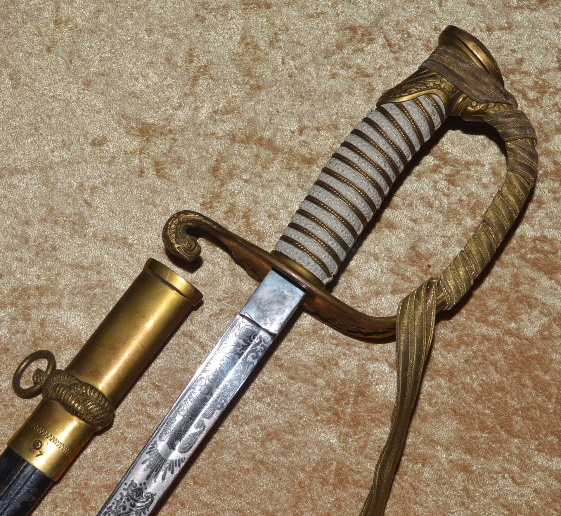 Named US M1852 Naval Officer's Sword - Image 2
