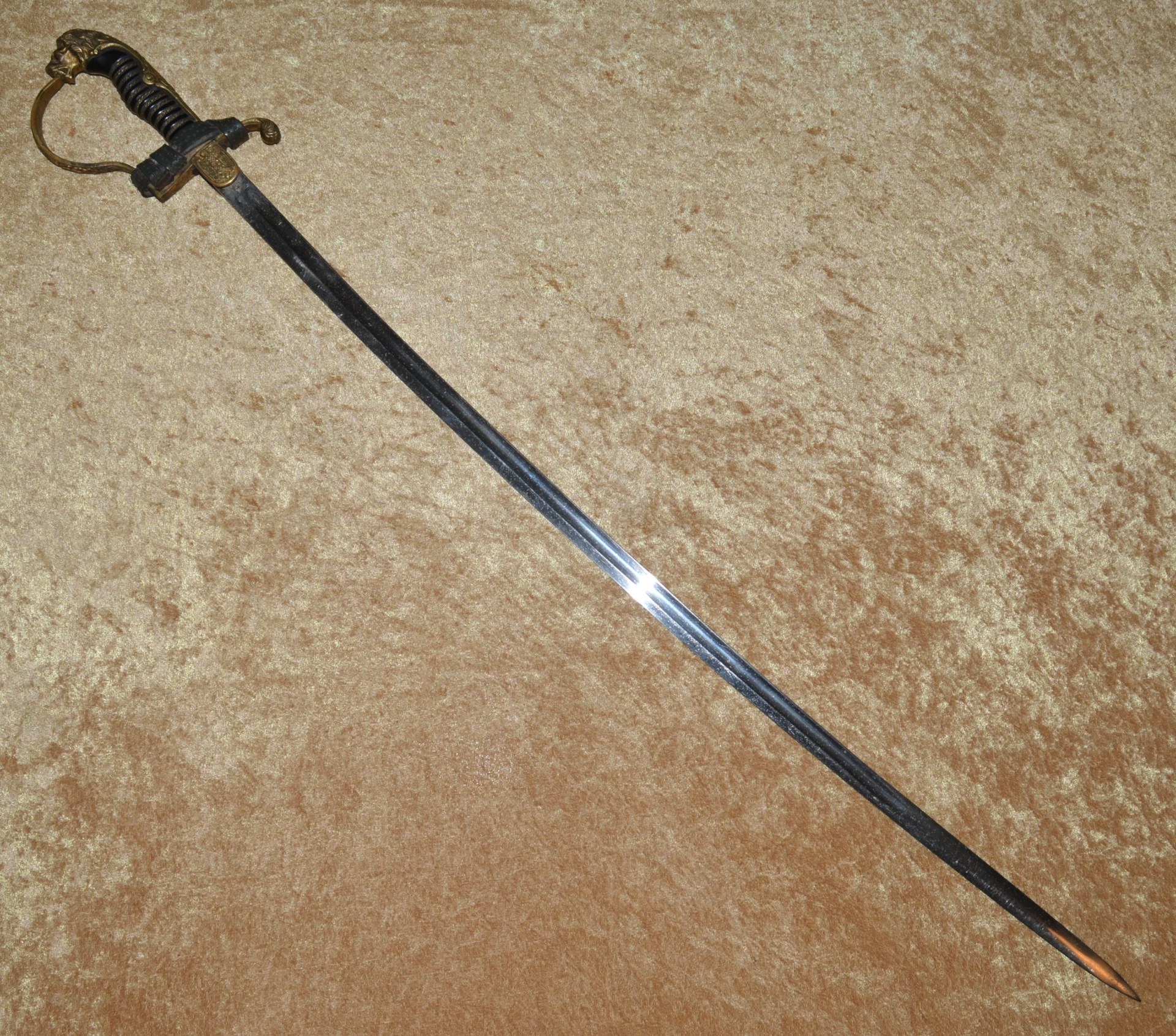 Nazi Lion Head Army Officer Saber by WKC - Image 13