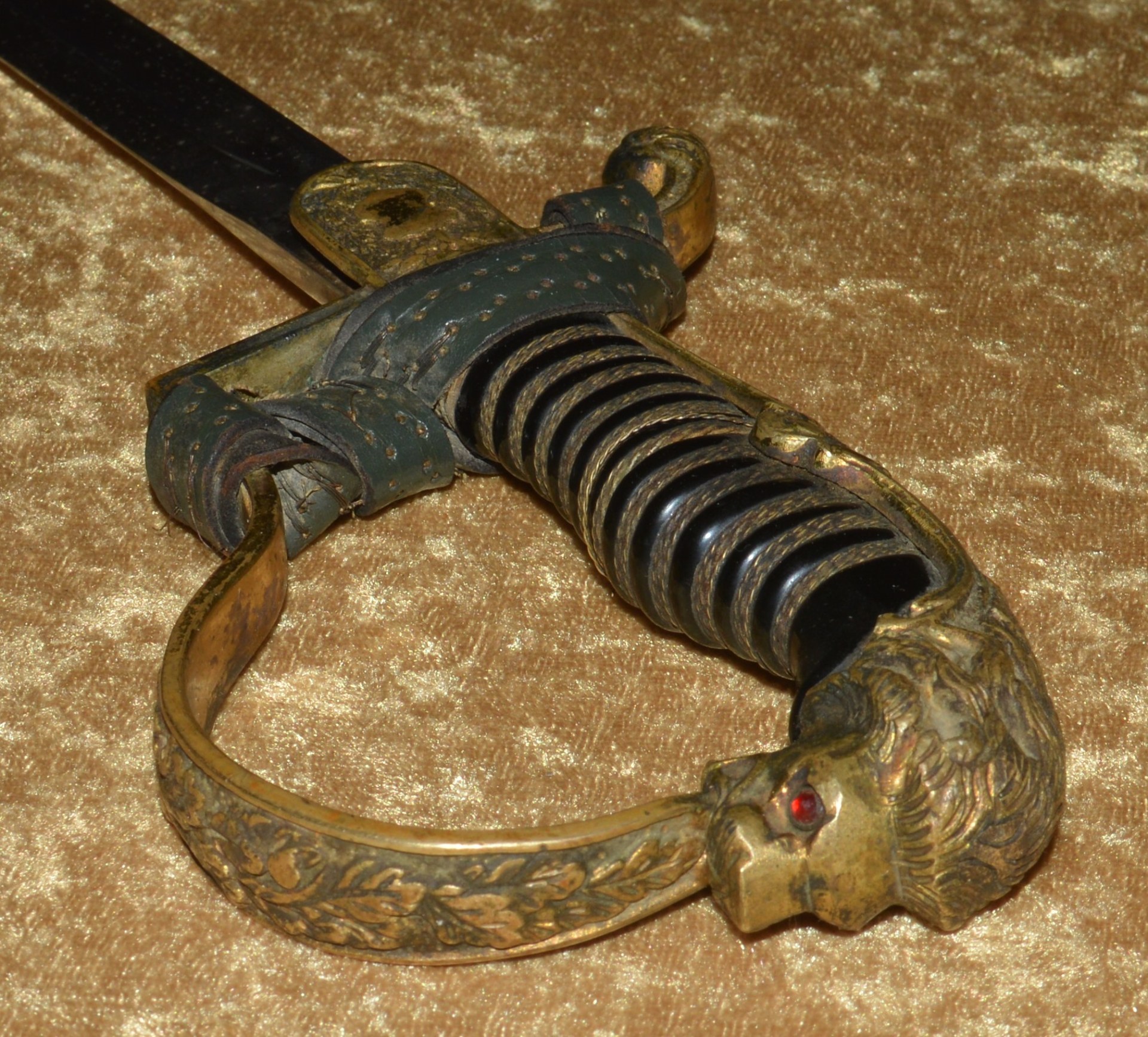 Nazi Lion Head Army Officer Saber by WKC - Image 3