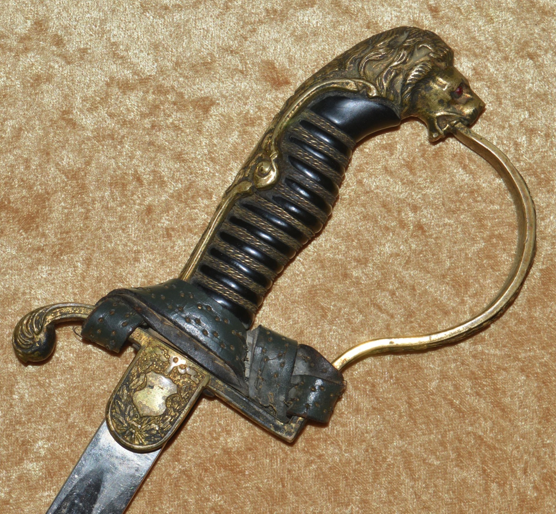 Nazi Lion Head Army Officer Saber by WKC - Image 2