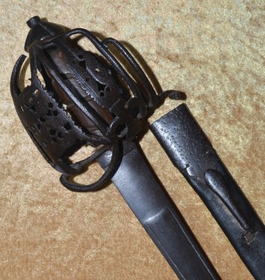 Scottish Basket-Hilted Broadsword and Scabbard, Early 18th C